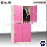 Antique 4-door Closet Key Lock Clothes Steel Locker Metal Stainless Gym Wardrobe Locker thumbnail-6