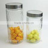 Beautiful Glass Storage Container With See-Through Metal Cover thumbnail-2