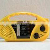 built-in speaker dynamo solar charge radio with led torch