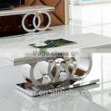 Customized modern living room furniture natural white marble centre table
