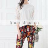 NEW ARRIVAL Summer Tops and Blouses 2016 White Lace Sleeve Shirt for Woman Chiffon Fabric OEM Tops Cheap Price thumbnail-1