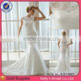 New Model Backless Long Sleeve Lace Wedding Dresses 2014 thumbnail-4