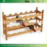 Collapsible Bamboo Wine Bottle Holder Rack , Stackable Bamboo Wine Holder thumbnail-2
