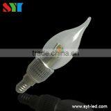 High Quality 3w Glass E14 Wax Led Candle Light Suppliers thumbnail-1