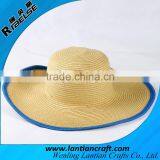 Wholesale Fsahion Bucket Paper Straw Hat Beach Womens Hats thumbnail-2