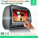 7"inch Touch Screen Headrest Monitor,DVD Play,MP3 MP4 Play thumbnail-2