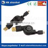 Hi-Speed USB 2.0 480 Mbps Mini Retractable Cable Reel Gold Plated Retractable Type a to Micro b Transfer Rate Sync Cable thumbnail-2