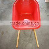 Red Plastic Kids Wheelbarrow With Wooden Handle WB0603 thumbnail-1