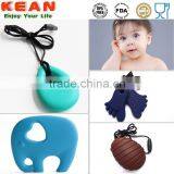 Funny Baby Tys And Silicone Teething Necklace Elephant Pendant thumbnail-1