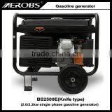 Knife Type BS2500E 2.0 2.2kw Electric Start Single Phase Gasoline Generator thumbnail-5