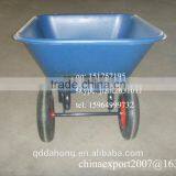 140L Double Wheels Heavy Duty Plastic Wheelbarrow for Construction and Garden Use thumbnail-2