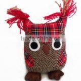 Store More Decorative Owl Woolen and Plaid Door Stopper - S Size thumbnail-3