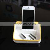 Convenient Plastic Desktop Table Pad Cell Mobile Phone Bracket Stand Support Hoder With Storage Box thumbnail-4