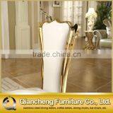 Hot Sale White PU Golden Stainless Steel Wedding Chair thumbnail-3