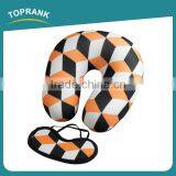 Toprank Wholesale Design Custom Logo Magic Cube Printed Eyemask Microbead Neck Pillow Travel Sleep Set Travel Airline Kit thumbnail-4