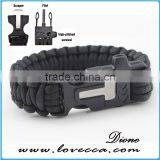 Firestarter Whistle Buckle With Compass 550 Survival Bracelet thumbnail-1