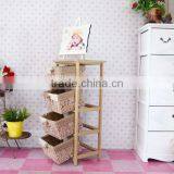 Wicker Cabinet With 4 Drawers Basket thumbnail-2