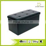 Faux Leather Storage Foot Rest Sofa Ottoman Bench Folding Footrest Stool thumbnail-2