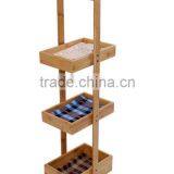 3-Tier Corner Bamboo Bathroom Storage Shelf thumbnail-3