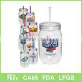 800ml Acrylic Single Wall Mason Jars thumbnail-1