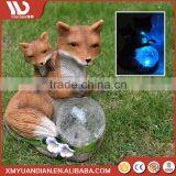 Online Shop China Art Work Fox Resin Craft Solar Garden Led Light thumbnail-4