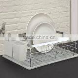 Single Chrome Dish Drainer With Plastic Tray and Cultery thumbnail-2