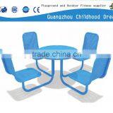 (HD-19509)Picnic Table and Bench by Powdered Metal thumbnail-1