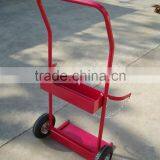 Industrial Heavy Duty Steel Double Oxygen Gas Drum Cylinder Trolley Cart thumbnail-2