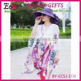 New Fashion Floral Print Silk Chiffon Towel Wholesale,Thin Chiffon Scarf Beach Towels ,summer Trendy Chiffon thumbnail-4