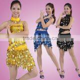 Shine Gold Coin Club Sexy Dress Girl or Lady Summer Party Club Dress thumbnail-6