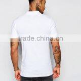 High Quality Custom Short Sleeve Button Placket White Men's Cotton/Spandex 200gsm Casual Slim Fit Plain Dyed Blank Polo Tshirt thumbnail-2