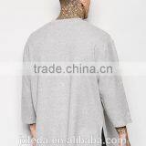 Oversized Longline 3/4 Sleeves 100% Cotton Men T-shirt China Factory Wholesale thumbnail-2
