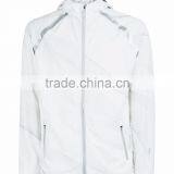 100% Polyester All Over Print Reflective Trim White Hooded Sports Jacket Mens With Mesh Lining Inside Simple Long Sleeves thumbnail-4