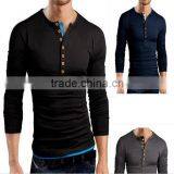 F40496A Wholesale Mens Clothing Long Sleeve Casual Mens t Shirts thumbnail-1