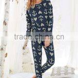 Navy Anchor Print Xxl Size Pajamas Onesie