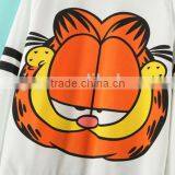 Cheapsale Garfield Printed White Long Sleeve Oversized Raglan Women's Plain Pullover Round Neck Long Sleeve Hoodie thumbnail-4