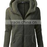 Hot Sale High Quality Super Comfort Custom Zipper up Women's Hoodie Coat thumbnail-6