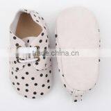 Polka Dots Prints 100% Handmade Skidproof Baby Oxford Shoes thumbnail-3