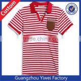 Selling Best Summer Design Men's Red Stripe Polo Shirt OEM Support