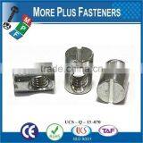 Made in Taiwan Solid Brass Stainless Steel Zinc Plated Cross Dowel Barrel Nut thumbnail-4