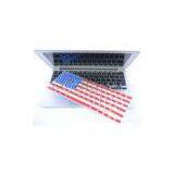 Colorful Macbook Air Silicone Keyboard Covers With USA Flag Customized