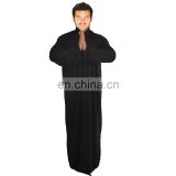 Party carnival black long gown men priest robe costume MAB-101