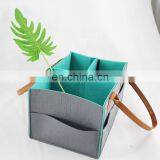 Factory Direct Blue Inner Baby Nursery Felt Diaper Caddy thumbnail-3