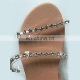 Fashion Shoes Outdoor Diamond Rhinestone Casual Slides Flat Rubber Soled Female Sexy Slippers Women's Summer Sandals thumbnail-7