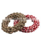 Best pet shop toys wholesale cotton rope doughnut toy for dogs