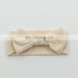 Organic Cotton Bow Knot Knitted Ribbed Baby Headband For Babies thumbnail-3