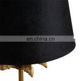 Creative Design Coconut Palm Shape Resin Gold Standing Lamps With Black Lint Lampshade thumbnail-5