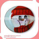Christmas Decoration Ceramic Wall Plate With Snowman Design thumbnail-3