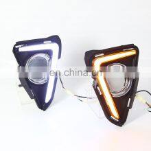 LED Daytime Running Light Car Dynamic Turn Signal Light Drl Front Grille Lamp for Toyota RAV4 2014 thumbnail-1