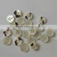 4 Hole Grey White Customized Trochus Shell Button thumbnail-4